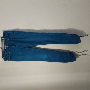 What's Hot Juniors Stretch Jeans W/lace Up At Ankles Size 7.